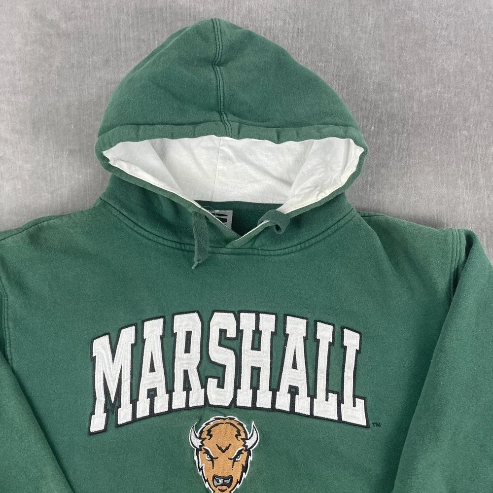 Marshall Thundering Herd Stadium Athletics Mens Medium Green Hoodie Sweatshirt